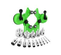 Kit de scie-cloche diamanté, 16 pièces de scie-cloche pour carrelage avec double ventouses, guide de scie cloche de 0,6 cm à 5,9 cm pour céramique, verre, carrelage, porcelaine, marbre, granit