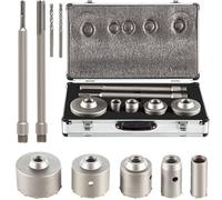 Kit de Scie Cloche - DUOKU - 30-100mm - Acier au carbone - Longueur 300mm - Mèche pilote 135°