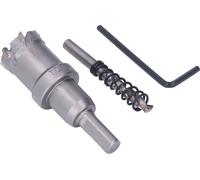 Kit de scie cloche en carbure de tungstène à dents métalliques épaisses avec clé hexagonale Caring Drill25mm / 1in