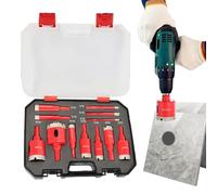 Kit de scie cloche pour carrelage, forets antidérapants à usage sec, réparation murale de qualité professionnelle, outils de rénovation domiciliaire, idéal pour le câblage électrique, l'installation d