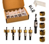 Kit de scies à trous Rosfix HSS titane | 5 pièces 16 | 30 mm | pour métal et ...