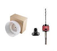 Kit de scies-cloches bimétalliques à changement rapide avec couvercle anti-poussière pour bois et cloison sèche, compatible avec perceuses électriques pour un perçage efficace (B)