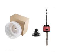 Kit de scies-cloches bimétalliques à changement rapide avec couvercle anti-poussière pour bois et cloison sèche, compatible avec perceuses électriques pour un perçage efficace (C)