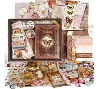 Kit De Scrapbooking (138 Pc),Collaboration Vintage-Whispers Of Nature,Parfaite Pour Les Matériaux De Scrapbooking À Puces,Le Planificateur De Bricolage Artisanal Collage