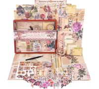 Kit De Scrapbooking (96 Pcs),Collection Vintage-Ange Rose,Parfait Pour Les Matériaux De Scrapbooking À Bullet,Les Planificateurs Diy,L'artisanat Et Le Collage
