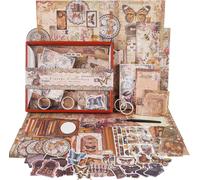 Kit De Scrapbooking (96 Pcs),Collection Vintage-Glycine Et Papillon,Parfait Pour Les Matériaux De Scrapbooking À Bullet,Les Planificateurs Diy,L'artisanat Et Le Collage