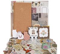 Kit de Scrapbooking Esthétique 86 Pièces - Fournitures Vintage, Autocollants pour Loisirs Créatifs - Cadeaux pour Adultes, Adolescentes et Filles