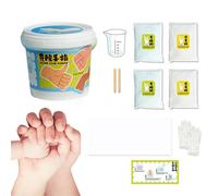 Kit De Sculpture À La Main - Poudre D'alginate Biologique, Pierre De Coulée De Qualité Supérieure, Moule Romantique Pour Couple, Souvenir De Statue En Plâtre | Ensemble D'outils De Moulage De Doigts F