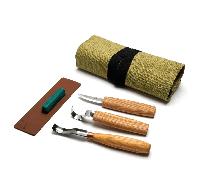 Kit de Sculpture de Cuillère Beavercraft Outils de Sculpture sur Bois avec Cuir à Aiguiser S38