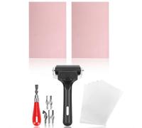 Kit de sculpture en caoutchouc,blocs de sculpture en caoutchouc 4 "x 6" avec coupe-linoléum, rouleau Brayer en caoutchouc, papier calque pour la sculpture de tampons artisanaux