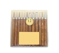 Kit de sculpture sur bois 12 pièces/ensemble manche en bois sculpture sur bois ciseau Scalpel outils ensemble Cutter sculpture sur bois ensemble de couteaux Kit d'outils à main(Box Set)