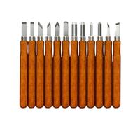 Kit de sculpture sur bois 12 Pièces/ensemble Sculpture Sur Bois Ciseau Couteau Outils Graver Ensemble En Acier Au Carbone De Kit Gravure À Main