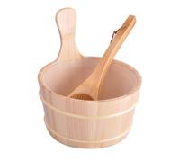 Kit De Seau De Sauna - Seau En Bois 4L Avec Louche | Accessoire Authentique Pour Bain De Vapeur | Barreau Sauna Maison, Cadeau originaal Pour Amis, Parents, Grands-Parents Et Passionnés De bien Être