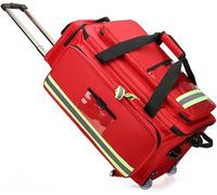 Kit De Secours D'urgence Boîte De Chariot, Sac de Sport d'urgence d'extérieur de Grande capacité, avec Plusieurs Poches et Compartiments, Pour La Voiture, La Randonnée, Le Camping, Les Voyages(Red)