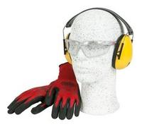 Oregon Kit de sécurité 572870 pour débroussailleuse/tondeuse, gants, casque antibruit, lunettes