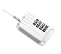Kit de sécurité pour armoires de réfrigérateur en acier - Serrure à combinaison variable avec corps en absalloy - Fil de verrouillage épais - Installation sans perçage - Plus de 1 (blanc)
