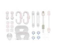 Kit de sécurité pour bébé Dooky Starter Pack 25 pièces (butoirs de porte, sécurités pour armoires, protections pour prises électriques et sécurités pour toilettes)