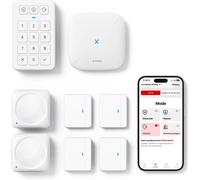 Kit de Sécurité pour la Maison, Alarme sans Fil Compatible avec Alexa et Application pour Alertes en Temps Réel, Station de Base, Capteurs de Porte, Détecteurs de Mouvement, Clavier, AS08