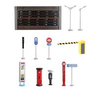 Kit de sécurité pour Panneaux de signalisation routière pour - Jouets de modèle de Transport Urbain, Ensemble de Jouets d'apprentissage, Rue, autoroute, école de Conduite, Salle de Classe, Mod