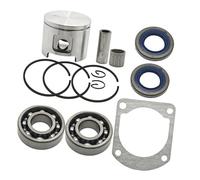 Kit de Segments de Piston 48 mm Compatible avec Moteur 61, Comprenant Un Joint d'étanchéité de palier de Vilebrequin (OEM 503539002).