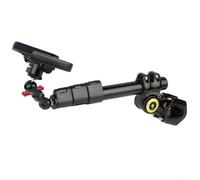 Kit de selfie pour guidon de vélo avec alliage d'aluminium, double tête sphérique et vis moletées anti-desserrage compatible avec les poignées rondes et plates