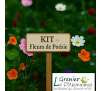Kit de semences à semer - Jardin des Couleurs Vivantes - 7 fleurs pour butineurs - Le Grenier d’Abondance