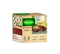 Kit de Semis - Vilmorin - 12 Godets Coco 6cm - Biodégradables - Prêt à Planter - Fibre de Coco