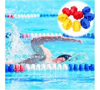Kit de séparation couloirs piscine professionnel avec corde sécurité et flotteur for plages parcs aquatiques. Corde for diviser les zones dangereuses(12cm,35/114.83FT)