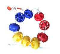 Kit de séparation de ligne de flotteur de sécurité pour piscine - Corde anti-vague avec crochet de type S et tendeur pour une meilleure visibilité - Fil d'acier durable de 12 m de long