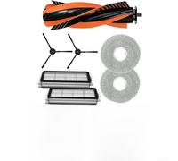 Kit de serpillère avec brosse latérale principale, pour aspirateur robot Cecotec pour robot Conga M100 Spin AI, 1 brosse principale, 2 brosses latérales, 2 filtres et 2 chiffons en microfibre