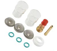 Kit de serrage pour torche de soudage TIG 3/32 avec lentille à gaz #12 Cup 2,4 mm pour torches WP-17, WP-18, WP-26 avec bouclier thermique et bagues d'étanchéité