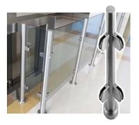 Kit de serrage rond en verre pour balustrade en verre, intérieur et extérieur, séparateur d'escalier, balustrade, balustrade, pour terrasse de jardin, loft/poteau d'angle Sier / H-70 cm