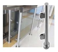 Kit de serrage rond en verre pour balustrade intérieur/extérieur, balustrade, escalier et séparateur de plate-forme. Idéal pour jardin, terrasse, loft, hauteur 85 cm, poteau Sier D