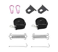 Kit de serrage Storm - Tie Down - Type S - Noir - Pour auvent - Compatible avec les auvents Fiamma F35 F45 F65 - Pour le camping