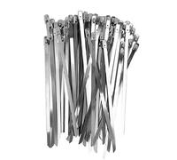 Kit de serre-câbles autobloquants en acier inoxydable, 100 pièces, pour le stockage des câbles, pour la maison et le bureau (Modèle A)