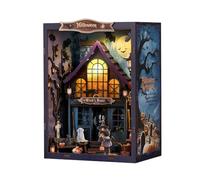 Kit de serre-livres en bois à faire soi-même avec lumière LED pour amis et famille (château merveilleuse nuit)