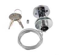 Kit de serrure de porte de garage à dégagement rapide avec câble en fil d'acier à clé et cylindre de serrure en métal, pour une installation facile pour portes de garage sans