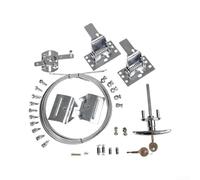 Kit de serrure de porte de garage sécurisé avec loquets à ressort | Acier laminé à froid pour pêne dormant, verrouillage double face, minimise les cliquetis du vent, s'adapte aux portes