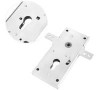 Kit de serrure de porte de garage - Serrure à larder horizontale sans barres de verrouillage - Résistant aux intempéries et galvanisé - Pour porte basculante et porte sectionnelle - Kit de rénovation