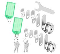Kit de Serrure pour Boîte aux Lettres, 2 Cylindres avec Clés, 10 Cames de Montage, 2 Porte-clés Verts, Outil d'Installation