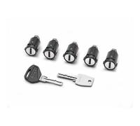 Kit de serrures de sécurité Smart, lot de 5 cylindres pour 5 valises avec 2 clés e rechange en métal noir et cliquet chiffré