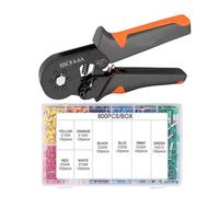 Kit De Sertissage À Cliquet Hexagonal Auto-ajustable For Cosses De Section 23-10 AWG (0,25-6 Mm²) Avec 400 À 2000 Cosses.(HSC8 6-6A 800PCs)