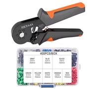 Kit De Sertissage À Cliquet Hexagonal Auto-ajustable For Cosses De Section 23-10 AWG (0,25-6 Mm²) Avec 400 À 2000 Cosses.(HSC8 6-6A 400PCs)