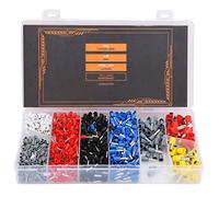 Kit de sertissage de bornes pressées à froid, 1200 accessoires industriels électriques, connecteurs de virole isolés multi-tailles avec conception durable pour un projet de