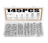 Kit De Sertissage D'écrous À Rivets En Aluminium, 145 Pièces M3-M12, Inserts Filetés Combinés, Accessoires