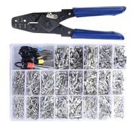 Kit de sertissage efficace pour connecteurs électriques avec cylindres ouverts, kit de retrait de pinces pour retirer les broches de fiche de voiture, sertir les fils électriques