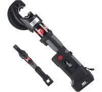 Kit de sertissage hydraulique complet avec étui de rangement, pince à sertir à piles, 120 kN, 12 matrices pour câbles en cuivre et en aluminium (16-400 mm²)