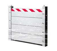 Kit De Seuil De Barrière Anti-inondation Pour Porte De Garage Barrière Anti-inondation Portail Plaque De Rétention D'eau Avec Bandes Réfléchissantes(L176cm)