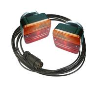 Kit de signalisation 2 lanternes magnétiques à fixer, câble de 7,50 m - AUTOBEST - 242971