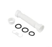 Kit de siphon flexible d'évier avec adaptateur pour tuyaux de 3,8 cm et 3,8 cm, tuyau ondulé en plastique réglable de 20 à 80 cm avec joints en silicone pour évier de cuisine, salle de bain
